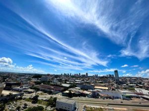 Imagem aérea do céu aberto em Anápolis. (Foto: Samuel Leão/ Portal 6) sol