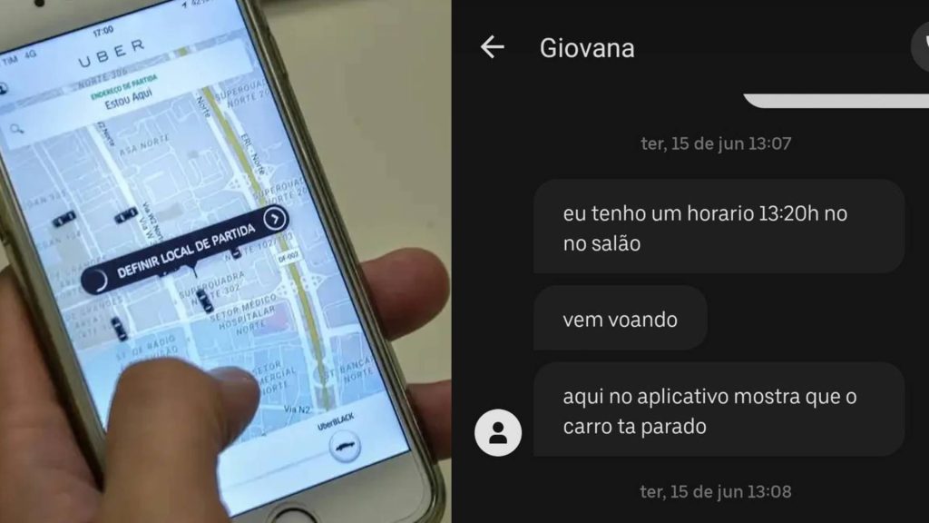 Motorista de aplicativo responde passageira que pediu para ele ir voando