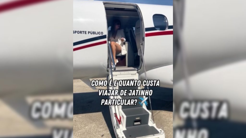 Influencer divide opiniões ao mostrar quanto custa viajar de jatinho particular