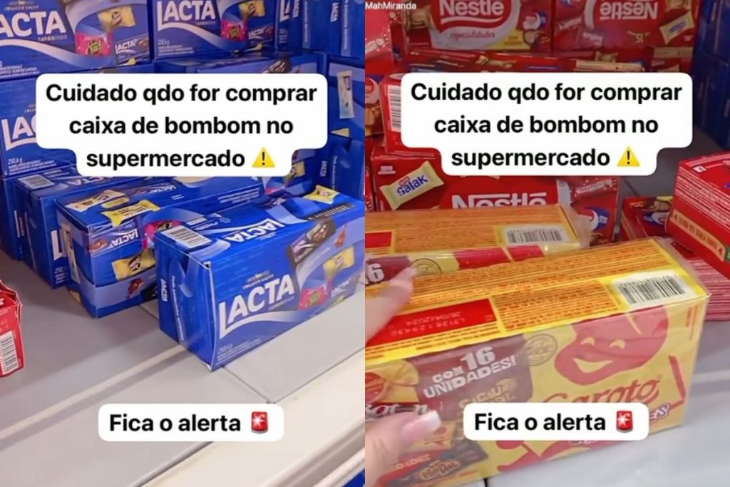 Alerta geral para quem quer for comprar caixa de bombons no supermercado