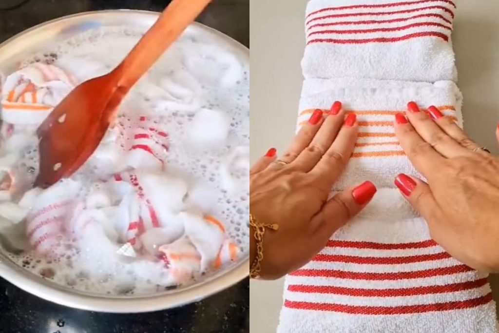 A fórmula secreta para desencardir pano de prato e deixá-lo limpinho parecendo novo