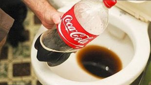 O uso da Coca-Cola no vaso sanitário tira manchas