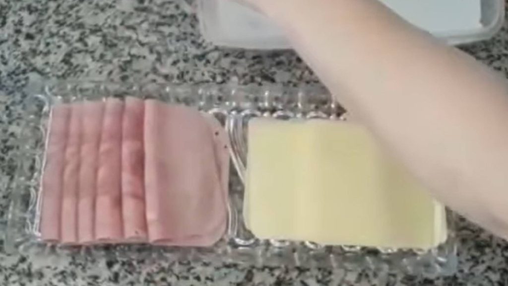 o presunto e a muçarela