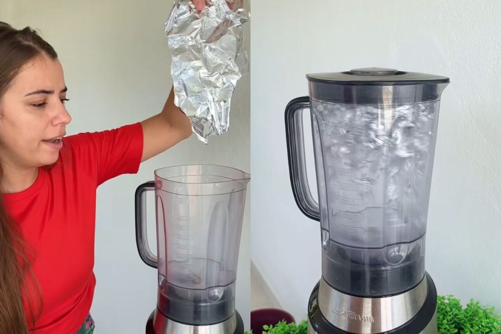 Entenda por que muitas pessoas estão batendo papel alumínio no liquidificador