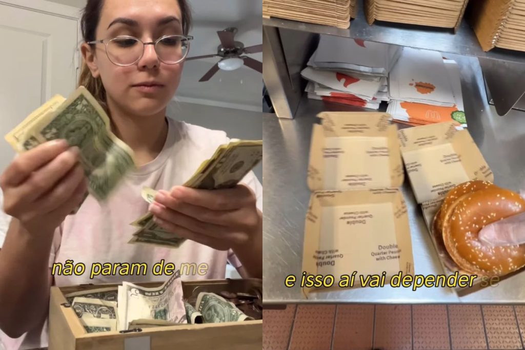 Brasileira que foi para os EUA surpreende ao mostrar quanto ganha trabalhando no McDonald's