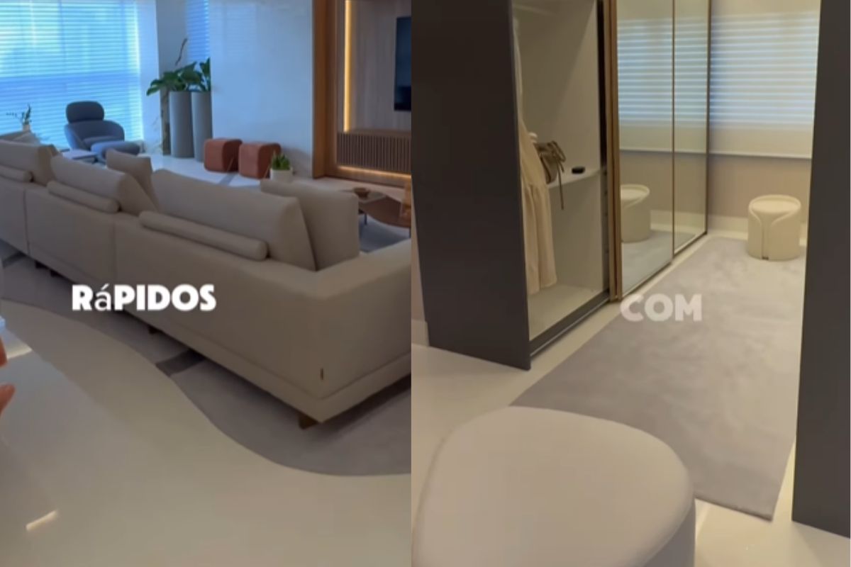 Vídeo mostra apartamento de luxo em Goiânia.