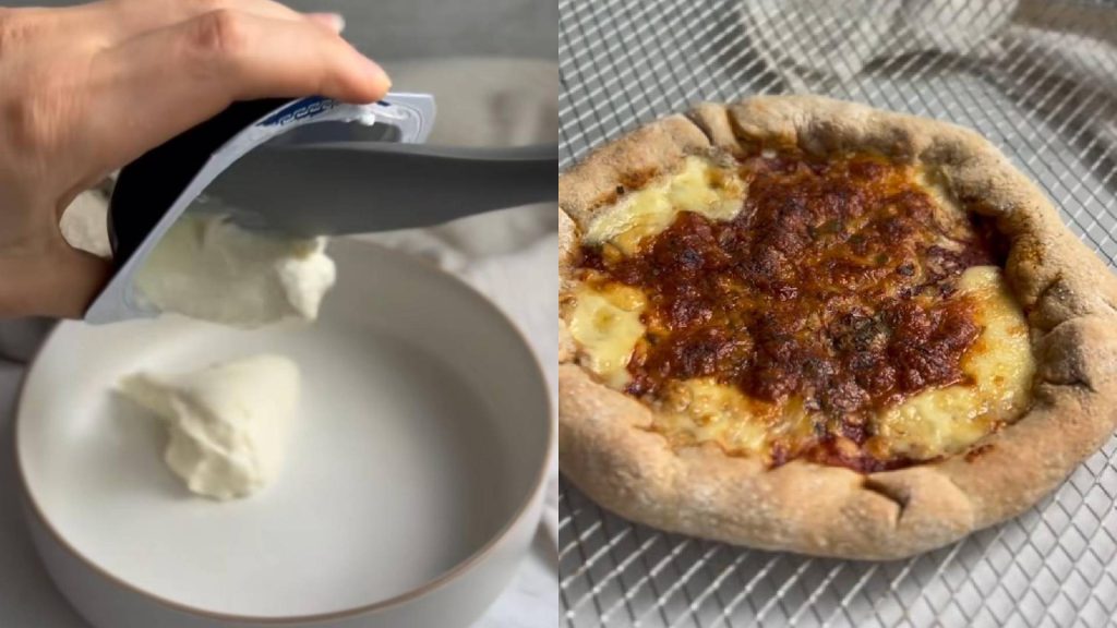Receita de pizza de iogurte
