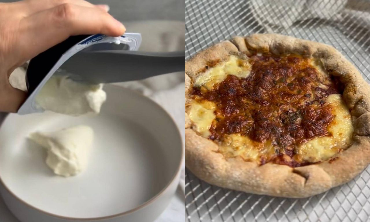 Receita de pizza de iogurte