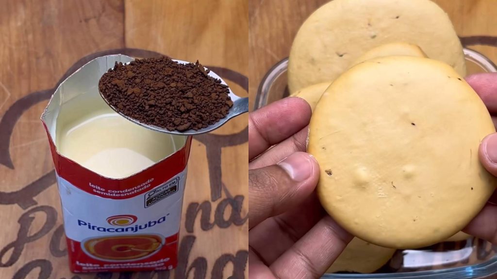 Misturar café com leite condensado resulta em biscoitos deliciosos