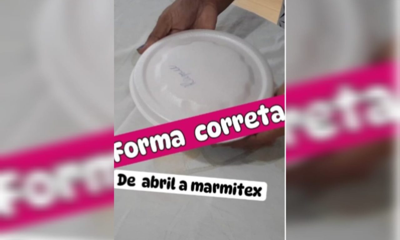 A técnica para abrir marmitex de isopor sem bagunçar a comida que tem lá dentro