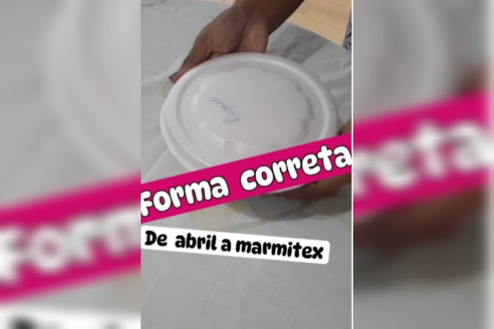 A técnica para abrir marmitex de isopor sem bagunçar a comida que tem lá dentro