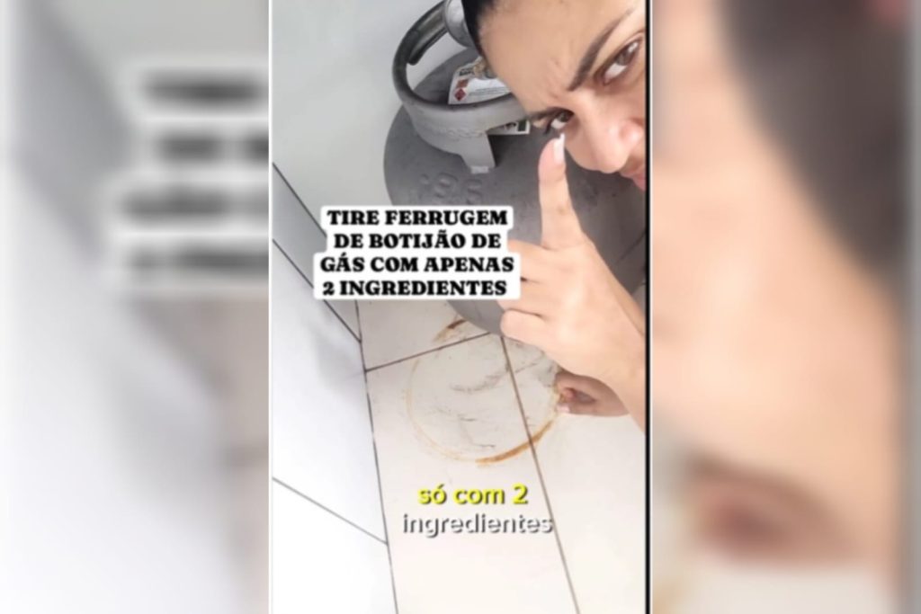 Apenas dois ingredientes são necessários para tirar a ferrugem do botijão de gás