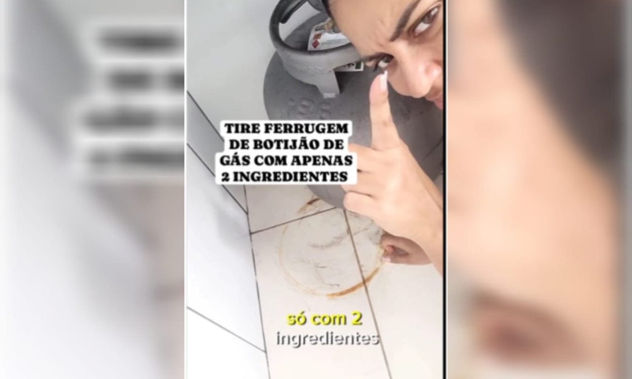 Apenas dois ingredientes são necessários para tirar a ferrugem do botijão de gás