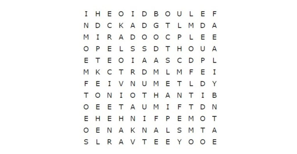 Você é inteligente o suficiente? Somente 12% conseguem encontrar "PEDIDO" e "CASAMENTO" neste caça-palavras