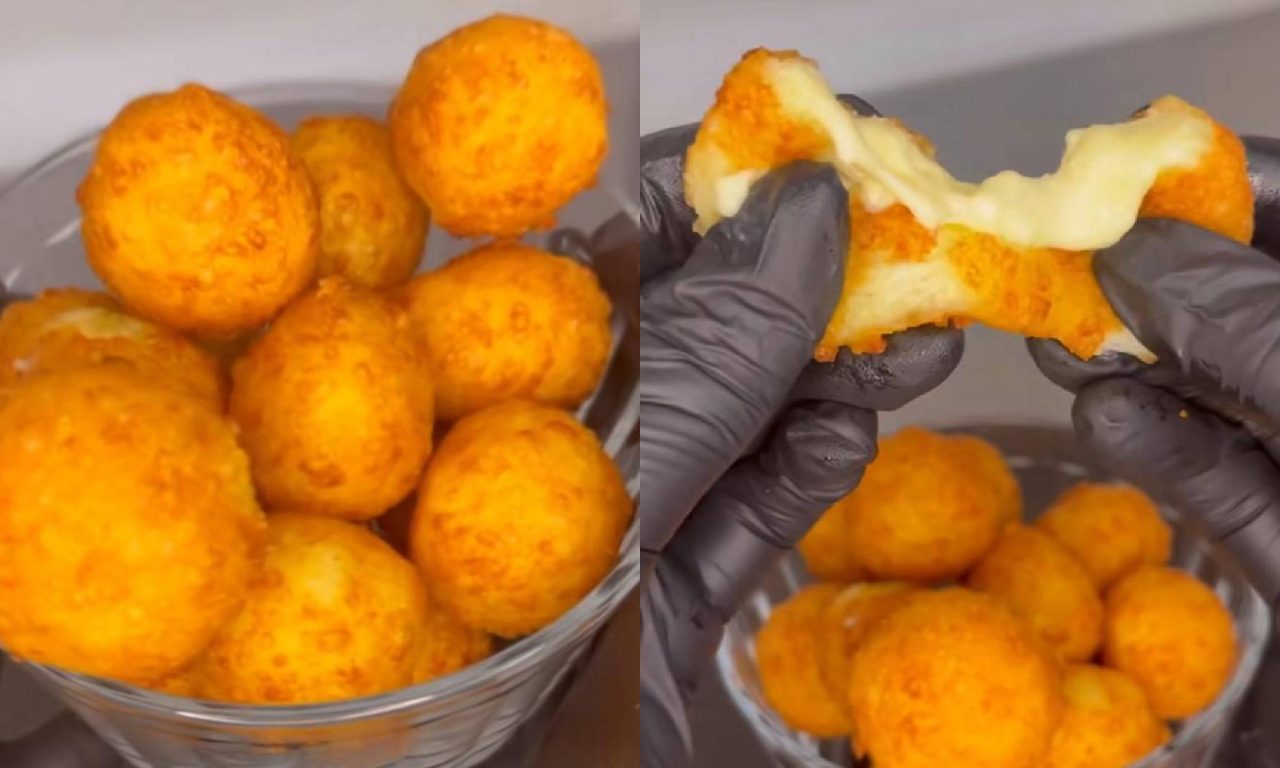 Bolinhas de queijo com 3 ingredientes