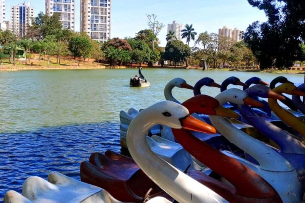 Pedalinhos do Lago das Rosas, em Goiânia, são uma opção para o Dia dos Namorados. (Foto: Reprodução)