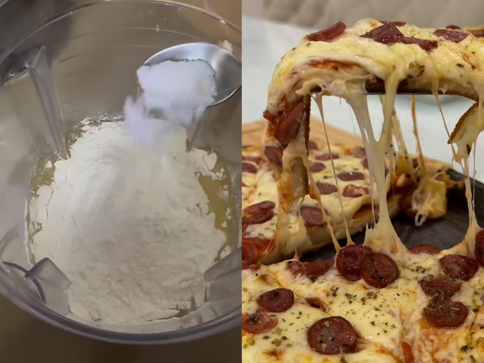 Receita de pizza de liquidificador