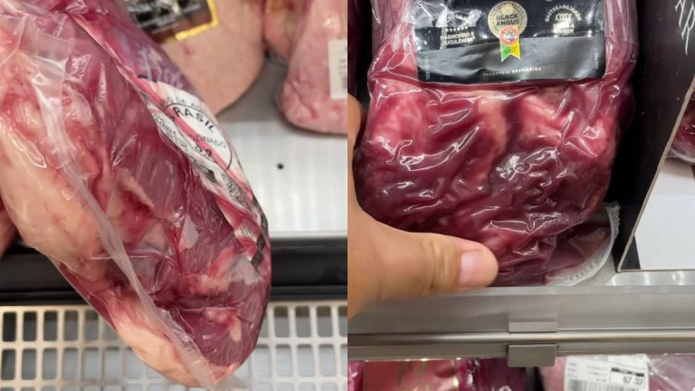Não compre carne com líquido na embalagem