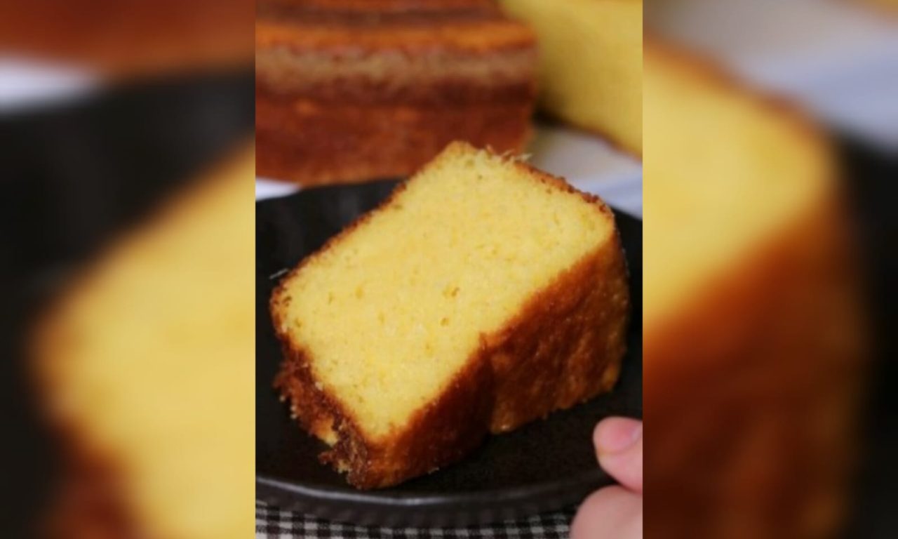 Bolo de latinha de milho não vai farinha de trigo e fica super leve