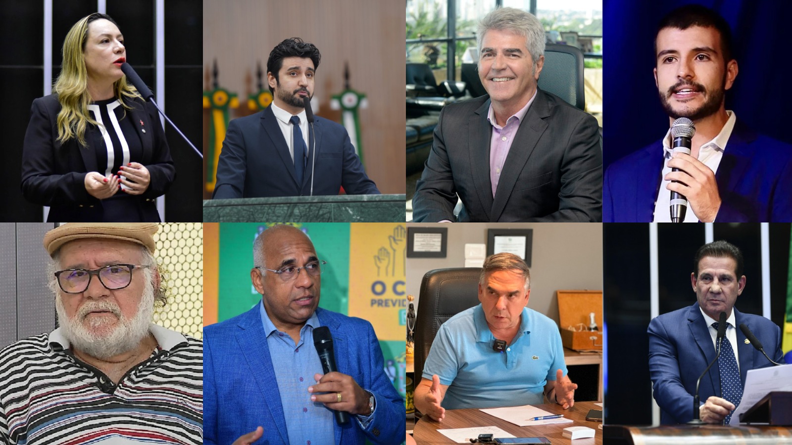 Pré-candidatos à Prefeitura de Goiânia. (Fotos: Divulgação)