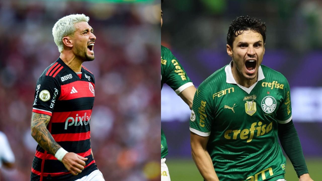 Flamengo enfrenta Palmeiras pela Copa do Brasil. (Montagem: Divulgação) 