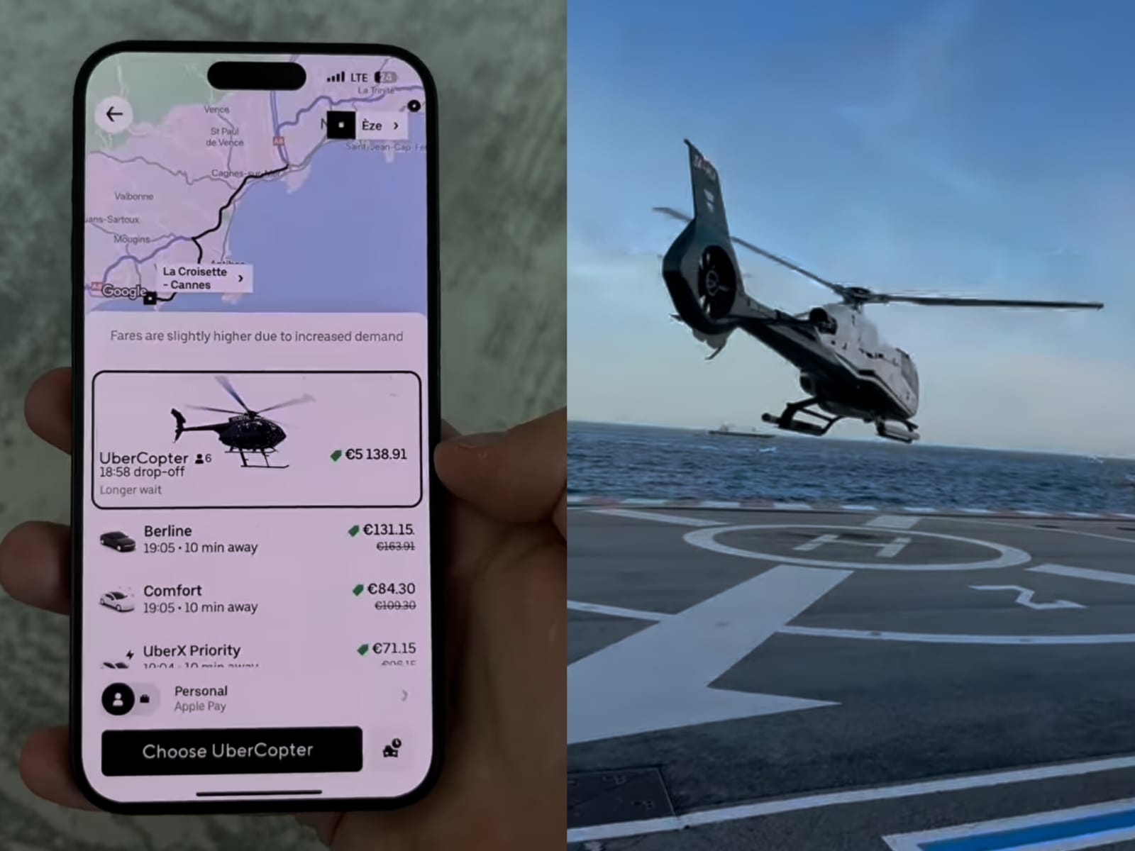 Já é possível acionar viagem de helicóptero pela Uber; veja quanto custa