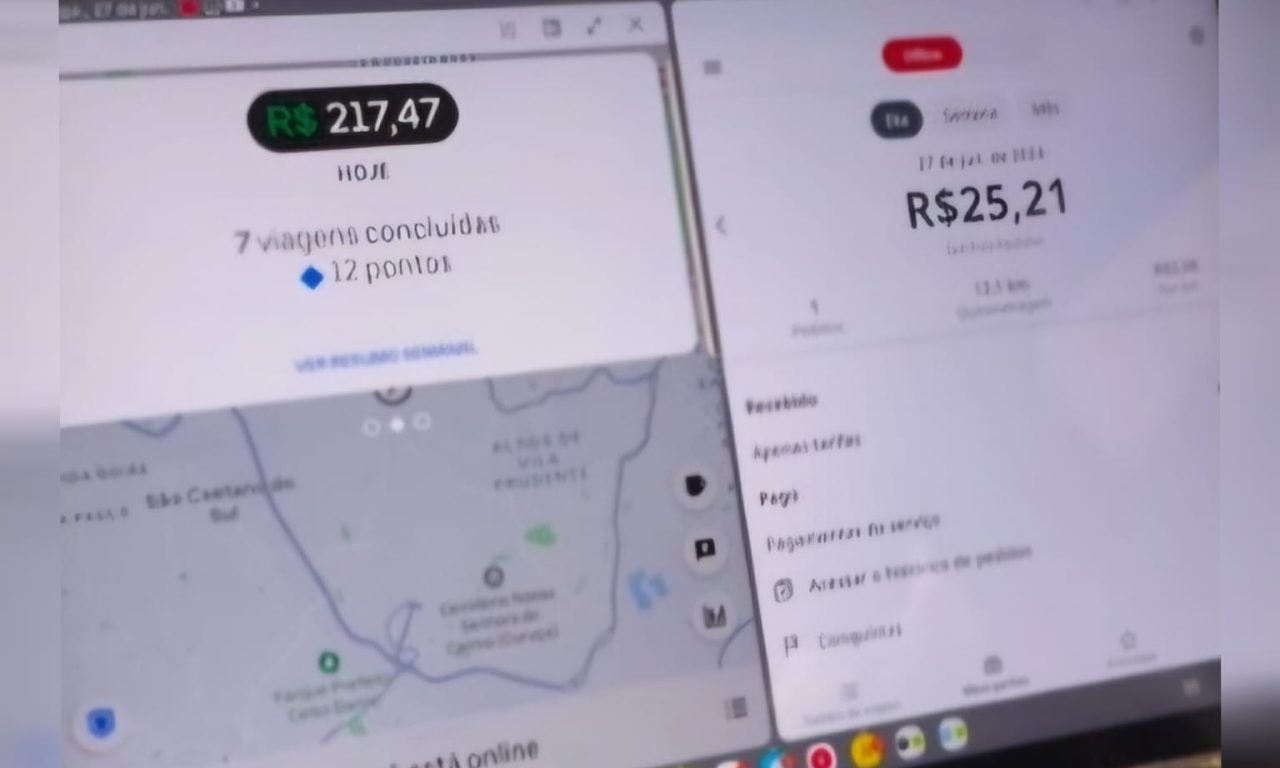 Motorista de aplicativo mostra rotina de último dia de trabalho e quanto ganha em um dia
