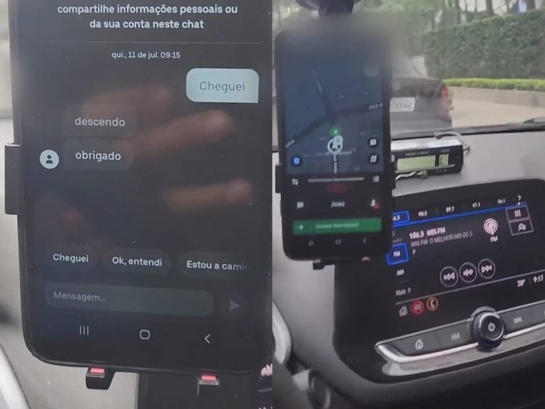 Motorista de aplicativo dá lição em passageiro que enrolou para descer e fez ele esperar