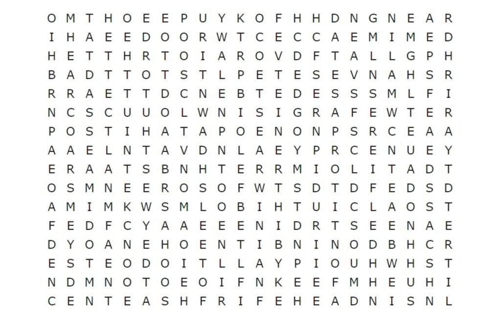 Desafio: encontre "SONHOS" nesse caça-palavras em menos de 15 segundos