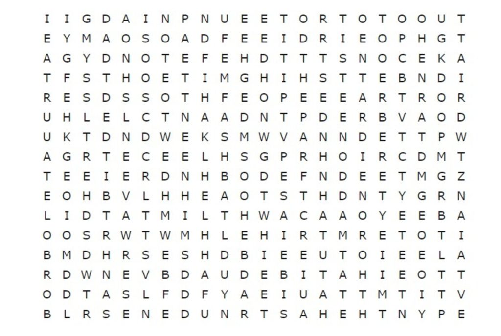 Desafio: consegue encontrar "BORBOLETA" e menos de 17 segundos neste caça-palavras