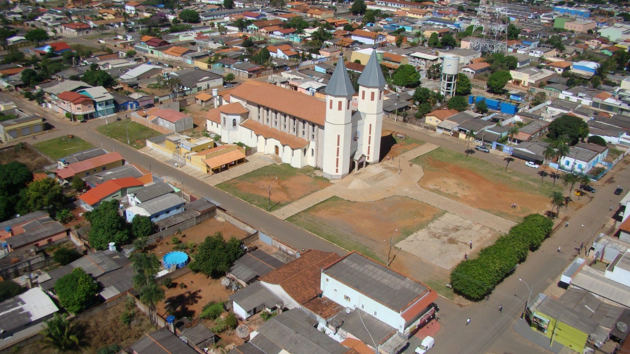 Vista aérea da cidade de Alexânia. (Foto: Divulgação/Prefeitura de Alexânia)