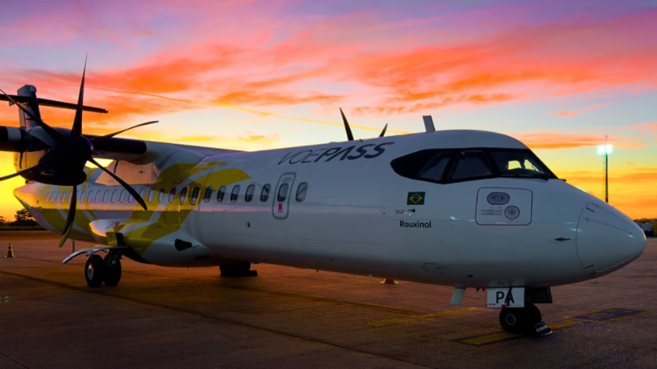 Avião da companhia aérea Voepass. (Foto: Reprodução/Instagram)