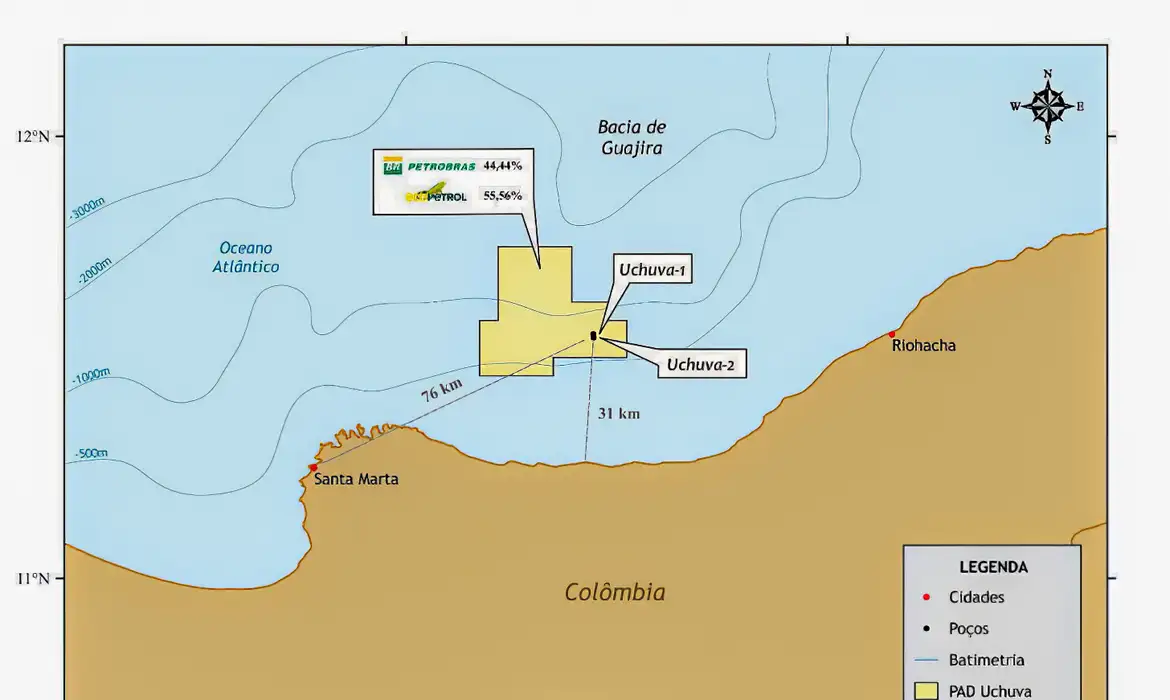 Petrobras confirma descoberta de gás em águas profundas na Colômbia