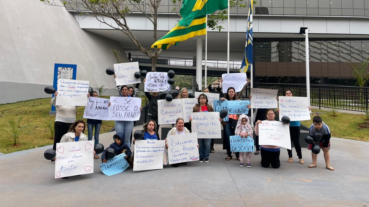 Manifestação, em Anápolis. (Foto: Reprodução)