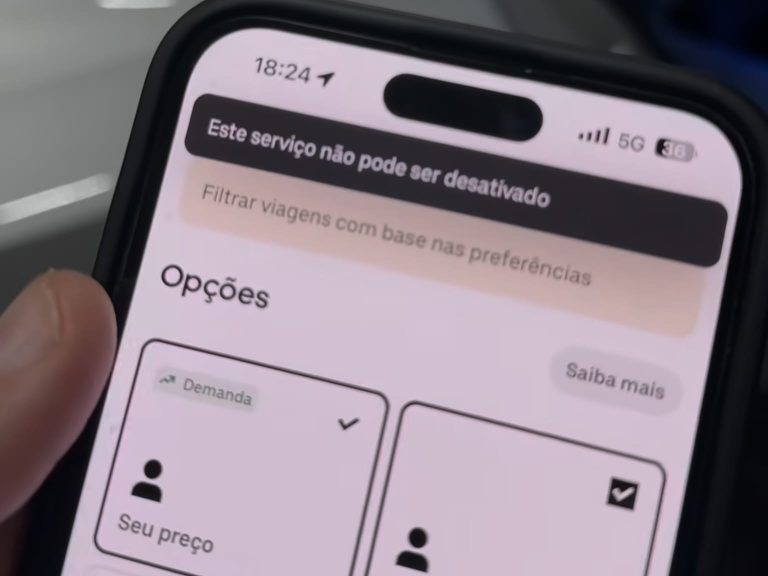 Motorista de aplicativo faz alerta sobre nova função que chegou na Uber