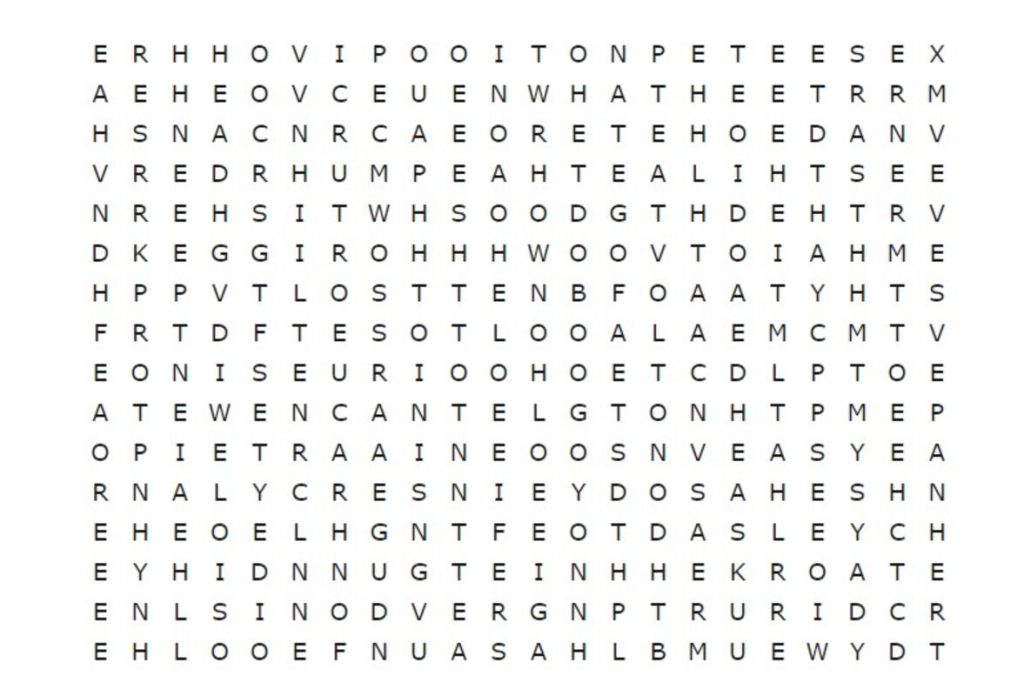 Desafio: você consegue encontrar “CHUVA” em menos de 8 segundos?