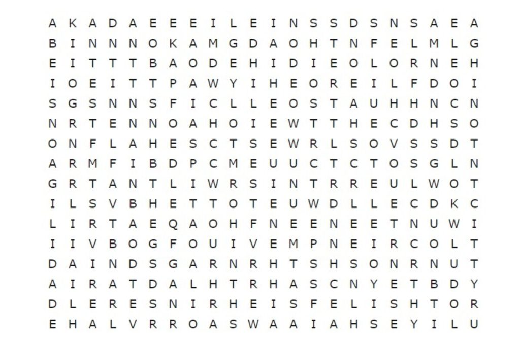 Desafio: seja rápido e encontre “AGILIDADE” em menos de 15 segundos nesse caça-palavras