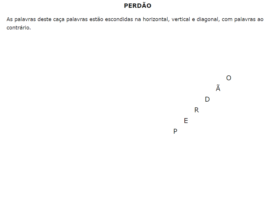 Teste: você consegue desvendar o desafio e encontrar “PERDÃO” em 10 segundos?