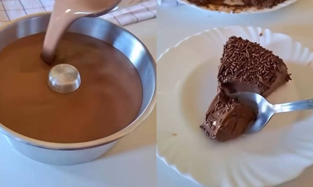 É possível fazer um delicioso pudim de chocolate sem usar o forno