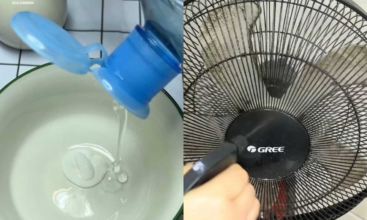 Misturinha para limpar o ventilador