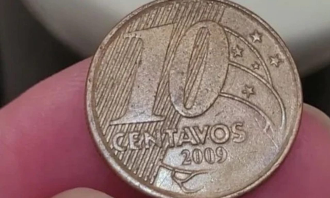 ⁠Quem tem uma moeda de 10 centavos como essa pode ter direito a um bom dinheiro