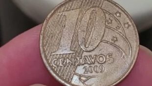 ⁠Quem tem uma moeda de 10 centavos como essa pode ter direito a um bom dinheiro