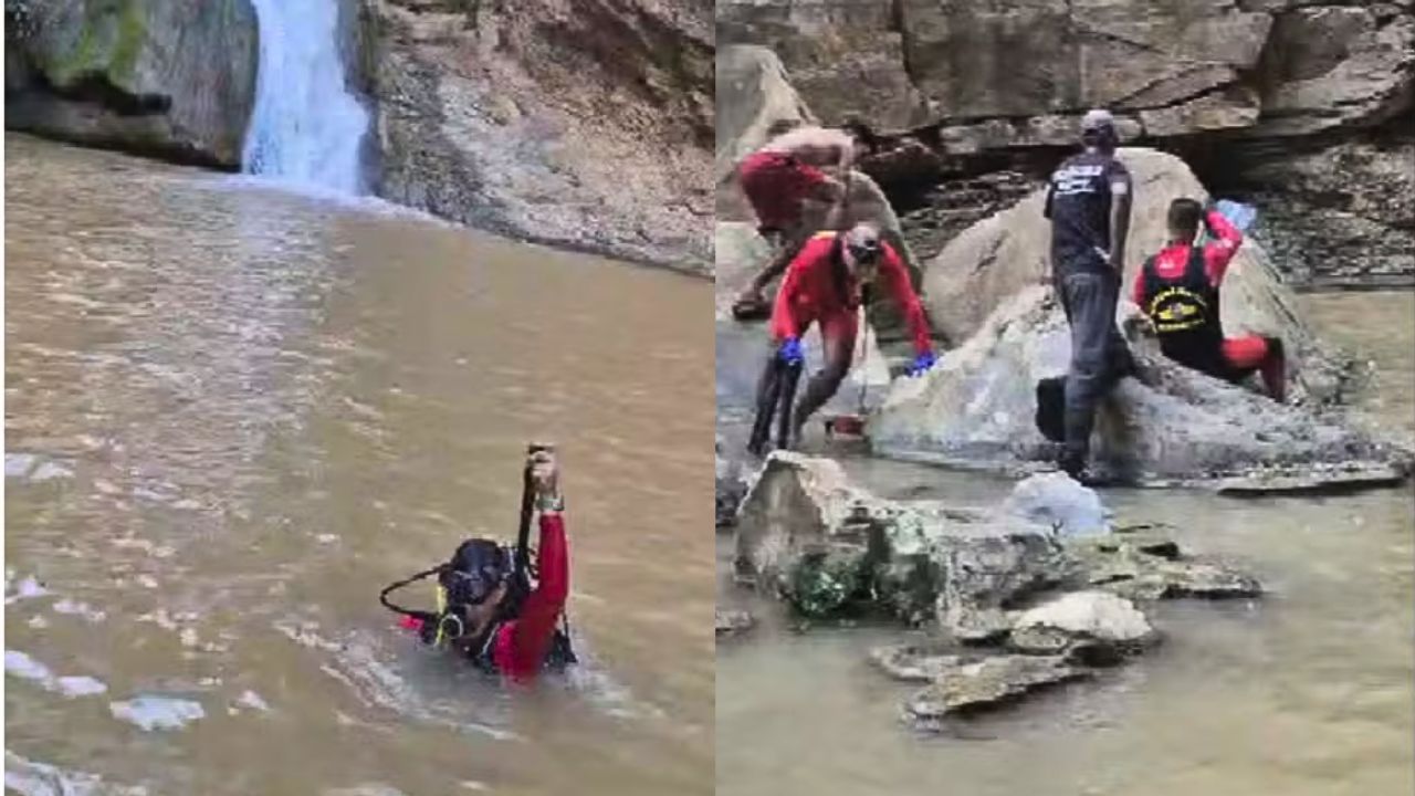 Criança se afogou em cachoeira de Formosa. (Foto: Reprodução/TV Anhanguera)