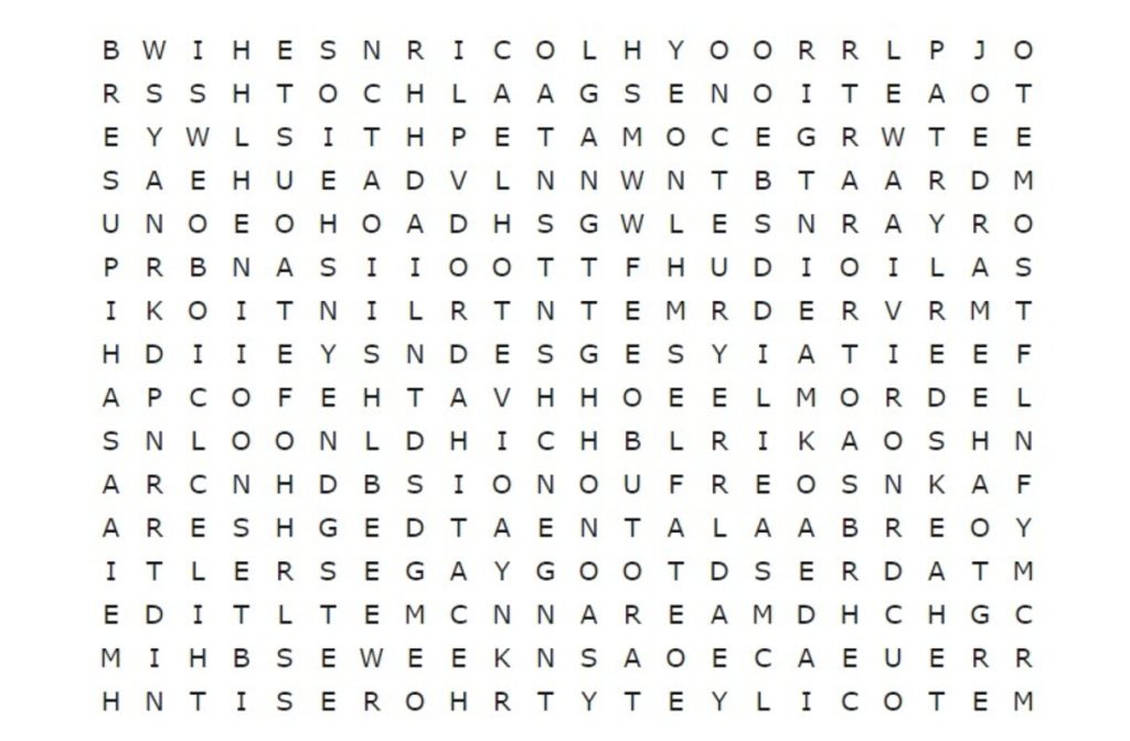 Mostre toda sua agilidade e encontre “DIA” e “NOITE” em menos de 15 segundos neste caça-palavras