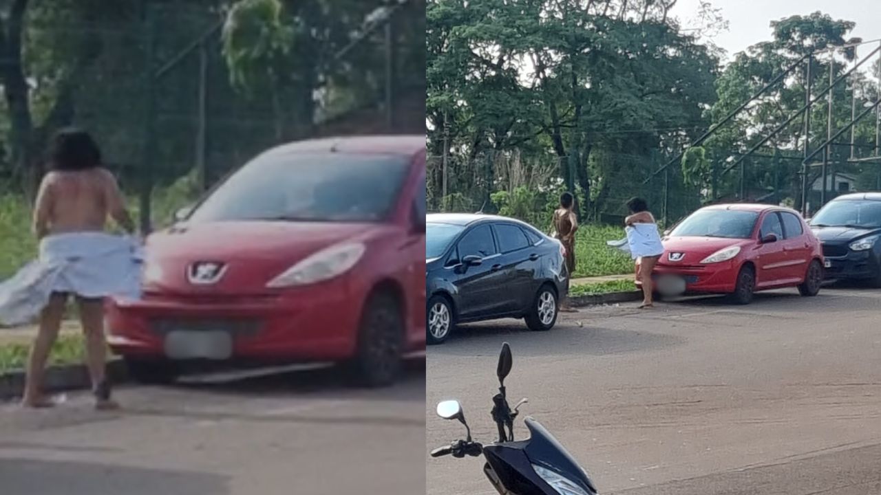 Paciente foge nua de hospital em Aparecida de Goiânia. (Foto: Reprodução)