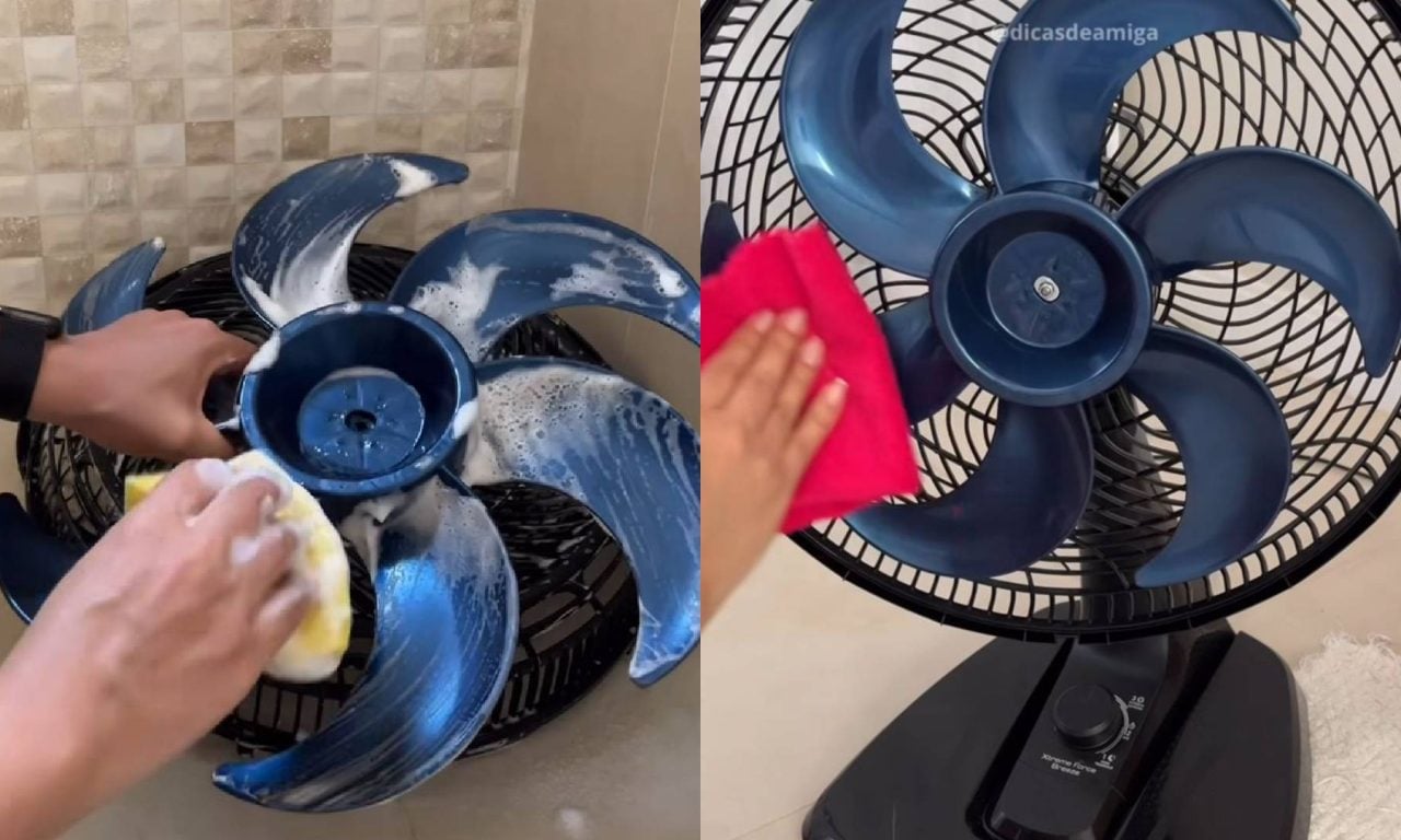 Truque secreto para deixar o ventilador limpo por mais tempo