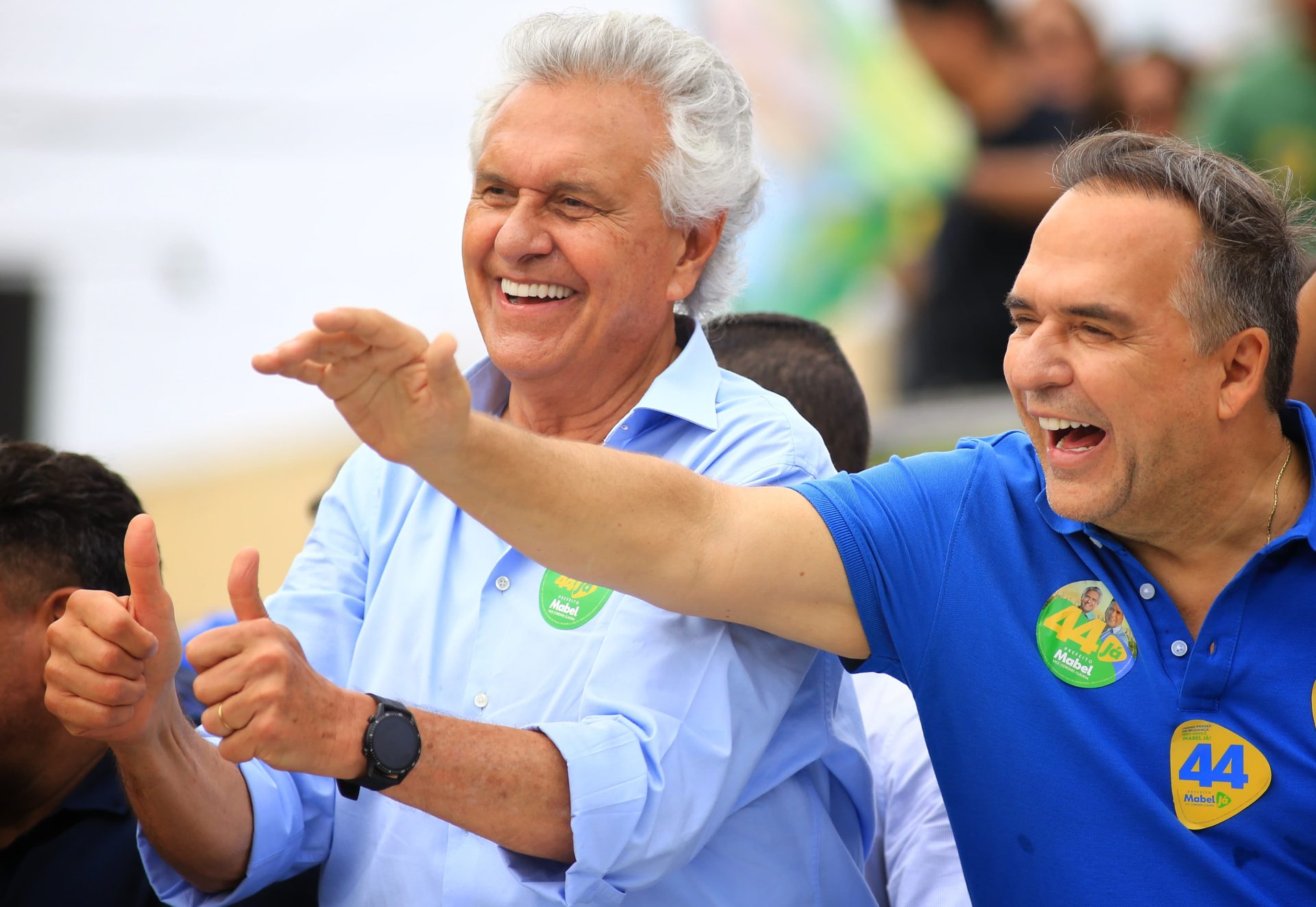 Ronaldo Caiado e Sandro Mabel durante a campanha. (Foto: Wildes Barbosa)