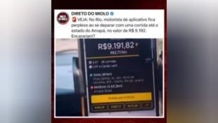 Motorista de aplicativo recebe chamado com valor inédito para corrida