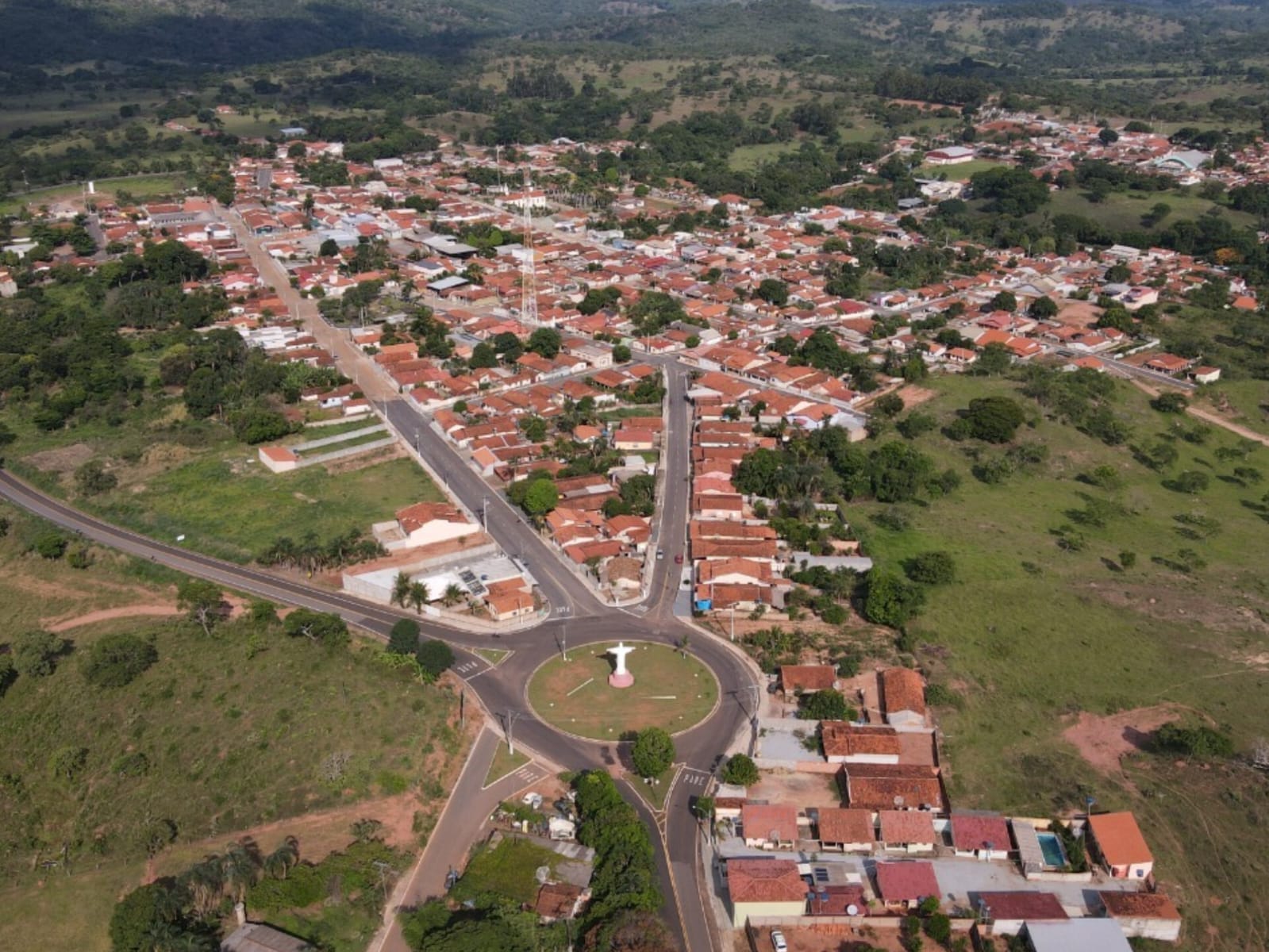 Vista aérea do município de Nova Aurora. (Foto: Divulgação)