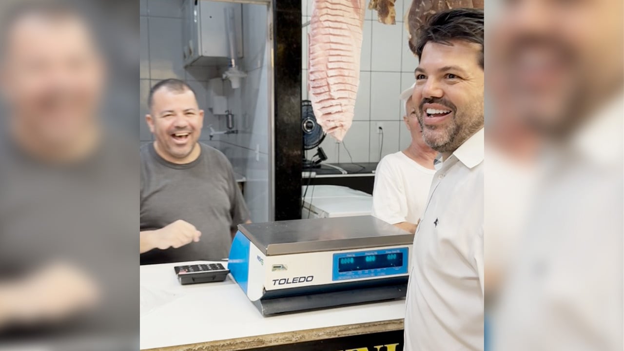 Márcio Corrêa passou pelo Mercado Central. (Foto: Reprodução)